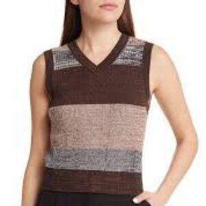 Treasure & Bond Multicolor V-Neck Sweater Vest